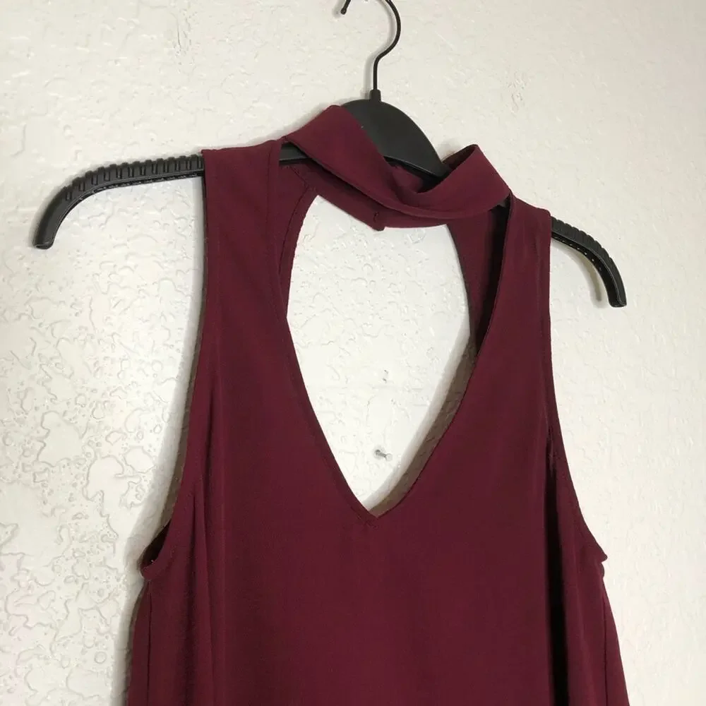 Show Me Your Mumu Friday Chocker burgundy pebble dress size Extra Small XS NWT